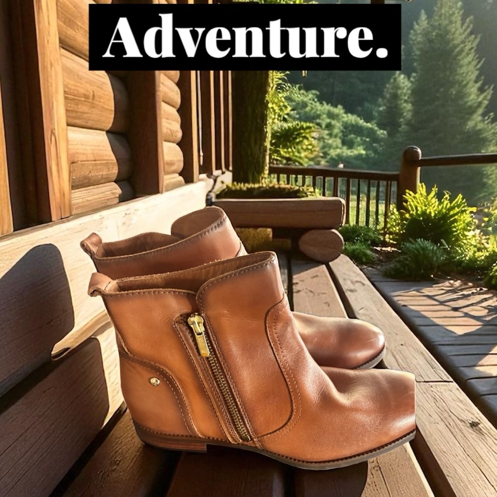 PIKOLINOS Brown Leather Ankle Boots NWT size 40